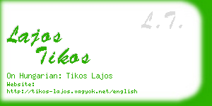 lajos tikos business card